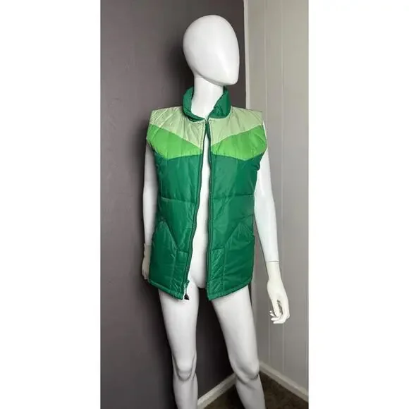 1970's Green Color Blocked Down Puffer Vest from Pacific Trail - Picture 2 of 10